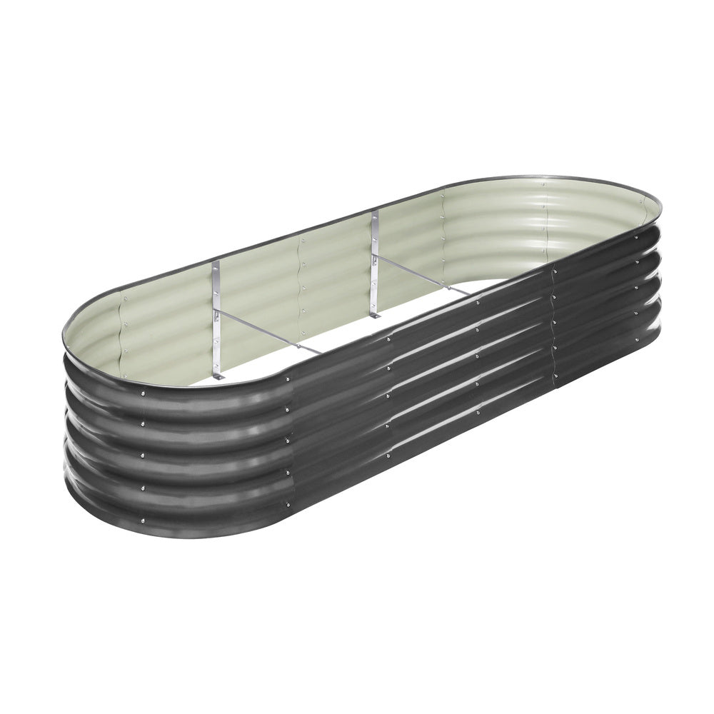 Livsip 2X Garden Bed Galvanised Raised Garden Bed 240X80X42CM-Garden Beds-PEROZ Accessories