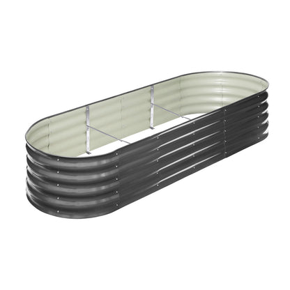 Livsip 2X Garden Bed Galvanised Raised Garden Bed 240X80X42CM-Garden Beds-PEROZ Accessories