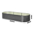 Livsip 2X Garden Bed Galvanised Raised Garden Bed 240X80X42CM-Garden Beds-PEROZ Accessories