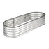 Livsip Outdoor Garden Bed Oval Galvanised Steel 240x80x42cm Silver-Garden Bed-PEROZ Accessories