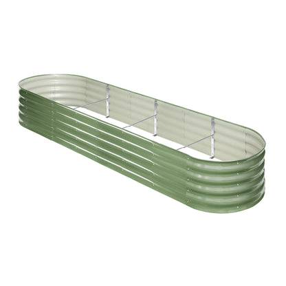 Livsip Garden Bed 320x80x42cm Planter Box Raised Container Galvanised Green-Garden Bed-PEROZ Accessories