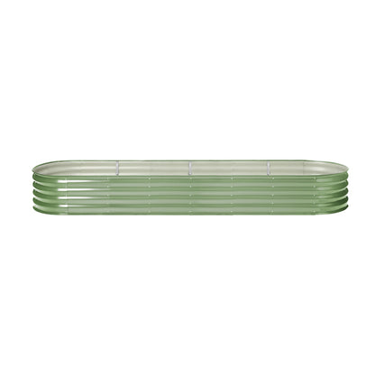 Livsip 3x Garden Bed 320x80x42cm Planter Box Raised Container Galvanised Green-Garden Bed-PEROZ Accessories