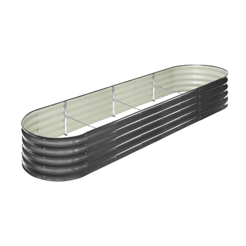 Livsip Galvanised Raised Garden Bed Steel Vegetable Planter 320X80X42CM-Garden Beds-PEROZ Accessories