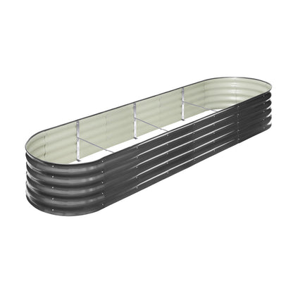 Livsip 2X Garden Bed Galvanised Raised Garden Bed 320X80X42CM-Garden Beds-PEROZ Accessories