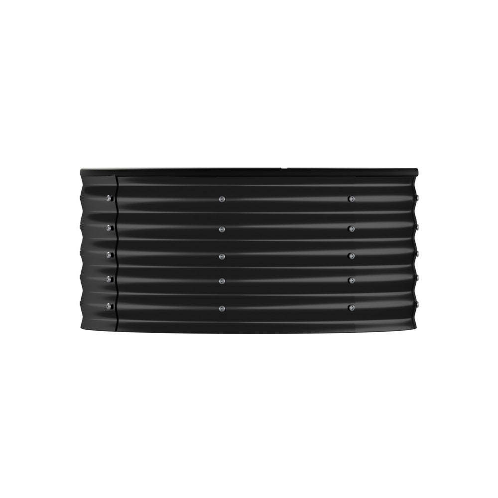 Livsip Garden Bed 90x45cm Galvanised Steel Round-Garden Bed-PEROZ Accessories