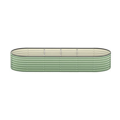 Livsip 2x Garden Bed 240x80x56cm Planter Box Raised Container Galvanised Green-Garden Bed-PEROZ Accessories