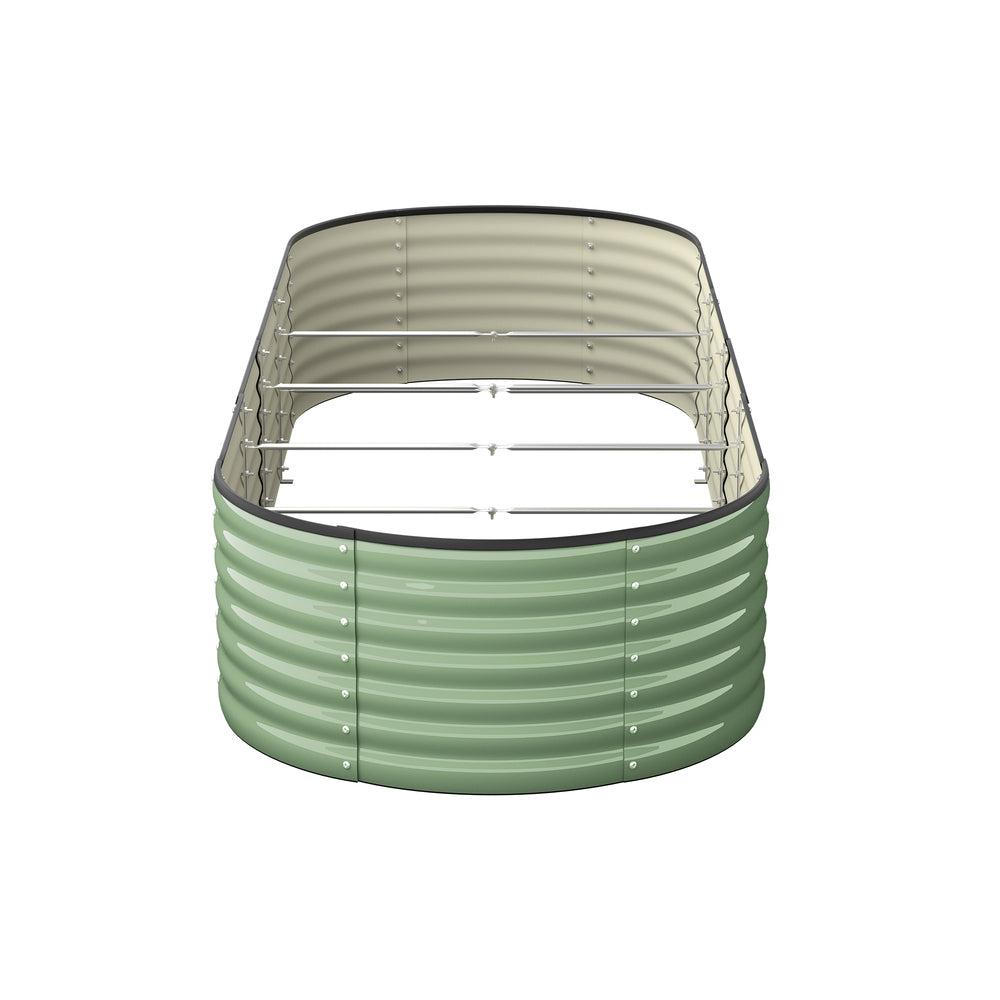 Livsip 2x Garden Bed 240x80x56cm Planter Box Raised Container Galvanised Green-Garden Bed-PEROZ Accessories