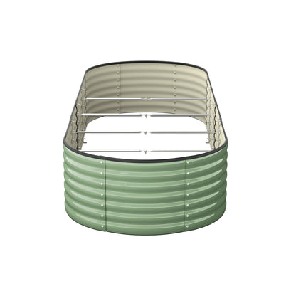 Livsip 2x Garden Bed 240x80x56cm Planter Box Raised Container Galvanised Green-Garden Bed-PEROZ Accessories