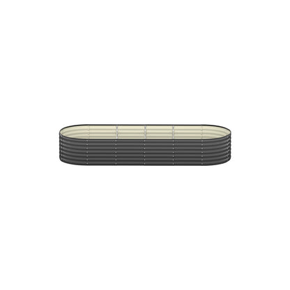 Livsip Raised Garden Bed 240cmX80cmX56cm Galvanised Steel Garden Bed 2pcs-Garden Beds-PEROZ Accessories