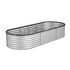 Livsip Garden Bed Oval Galvanised Steel Container 240x80x56cm Silver-Garden Bed-PEROZ Accessories