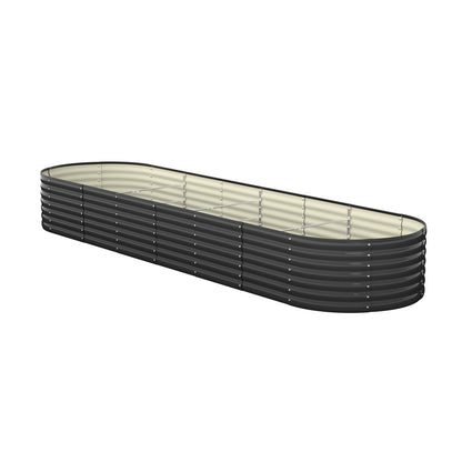 Livsip Raised Garden Bed 320cmX80cmX56cm Galvanised Steel Garden Bed 4pcs-Garden Beds-PEROZ Accessories