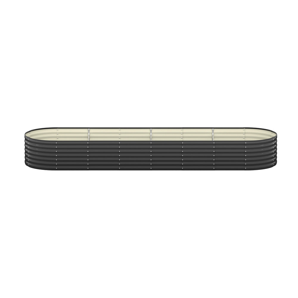 Livsip Raised Garden Bed 320cmX80cmX56cm Galvanised Steel Garden Bed 3pcs-Garden Beds-PEROZ Accessories