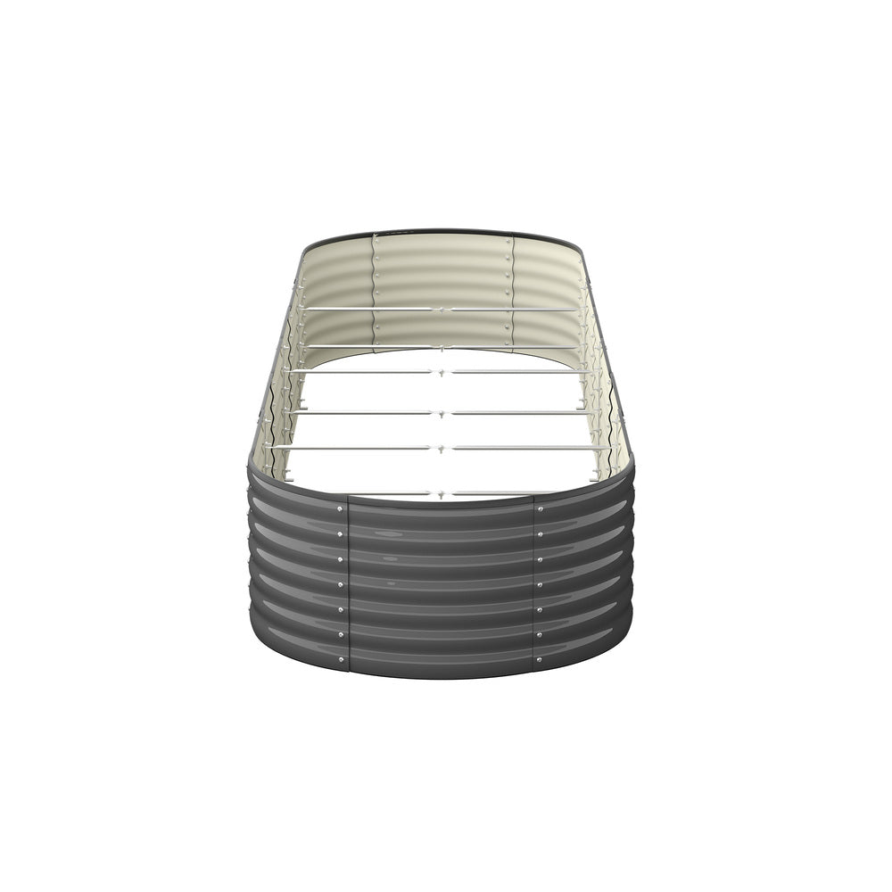 Livsip Raised Garden Bed 320cmX80cmX56cm Galvanised Steel Garden Bed 2pcs-Garden Beds-PEROZ Accessories