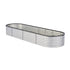 Livsip Garden Bed Oval Galvanised Steel Container 320x80x56cm Silver-Garden Bed-PEROZ Accessories