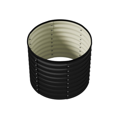 Livsip Garden Bed 80x68cm Galvanised Steel Round-Garden Bed-PEROZ Accessories