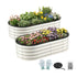 Green Fingers Raised Garden Bed 2 Pack Galvanised Planter Box Rust Resistant 120x60x30cm White-Home & Garden > Garden Beds > Garden Beds & Planters-PEROZ Accessories