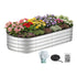 Green Fingers Raised Garden Bed Galvanised Oval Metal Planter Box Large Outdoor 150x70x30cm Silver-Home & Garden > Garden Beds > Garden Beds & Planters-PEROZ Accessories