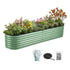 Green Fingers Oval Raised Garden Bed Galvanised Planter Box Rust Resistant 240x60x45cm Green-Home & Garden > Garden Beds > Garden Beds & Planters-PEROZ Accessories