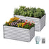 Green Fingers Raised Garden Bed 2 in 1 Modular Galvanised Planter Box Rust Resistant 240x80x60cm-Home & Garden > Garden Beds > Garden Beds & Planters-PEROZ Accessories