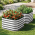 Green Fingers Galvanized Raised Garden Bed 2 Pack Metal Planter 60x60x45cm-Home & Garden > Garden Beds > Garden Beds & Planters-PEROZ Accessories
