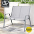 Gardeon Garden Bench Seat Steel Outdoor Patio Park Lounge Backyard Chair Grey-Furniture > Outdoor > Outdoor Chairs-PEROZ Accessories