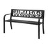 Gardeon Outdoor Garden Bench Seat Outdoor Furniture Steel 2 Seater Park Black-Furniture > Outdoor > Outdoor Benches-PEROZ Accessories