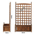 Livsip Wooden Garden Bed with Trellis 64 x 28.5 x 115cm Raised Garden Bed Standing Flower Vegetable Planter-Garden Bed-PEROZ Accessories