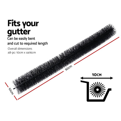Gardeon Gutter Guard Brush 44M 92X10cm 48PCS-Home &amp; Garden &gt; DIY-PEROZ Accessories