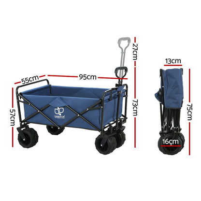 Gardeon Garden Cart Folding 120kg Trolley Camping Wagon Barrow Outdoor Beach-Garden Cart-PEROZ Accessories