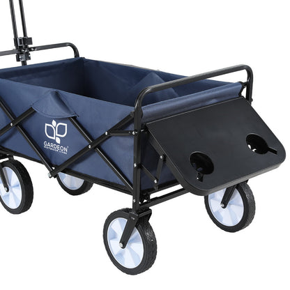 Gardeon Garden Cart with Cup Holders Blue-Home &amp; Garden &gt; Garden Tools-PEROZ Accessories