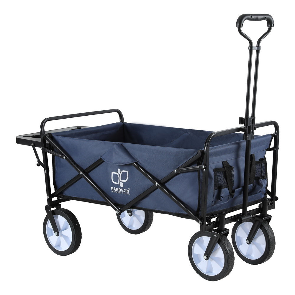 Gardeon Garden Cart with Cup Holders Blue-Home &amp; Garden &gt; Garden Tools-PEROZ Accessories