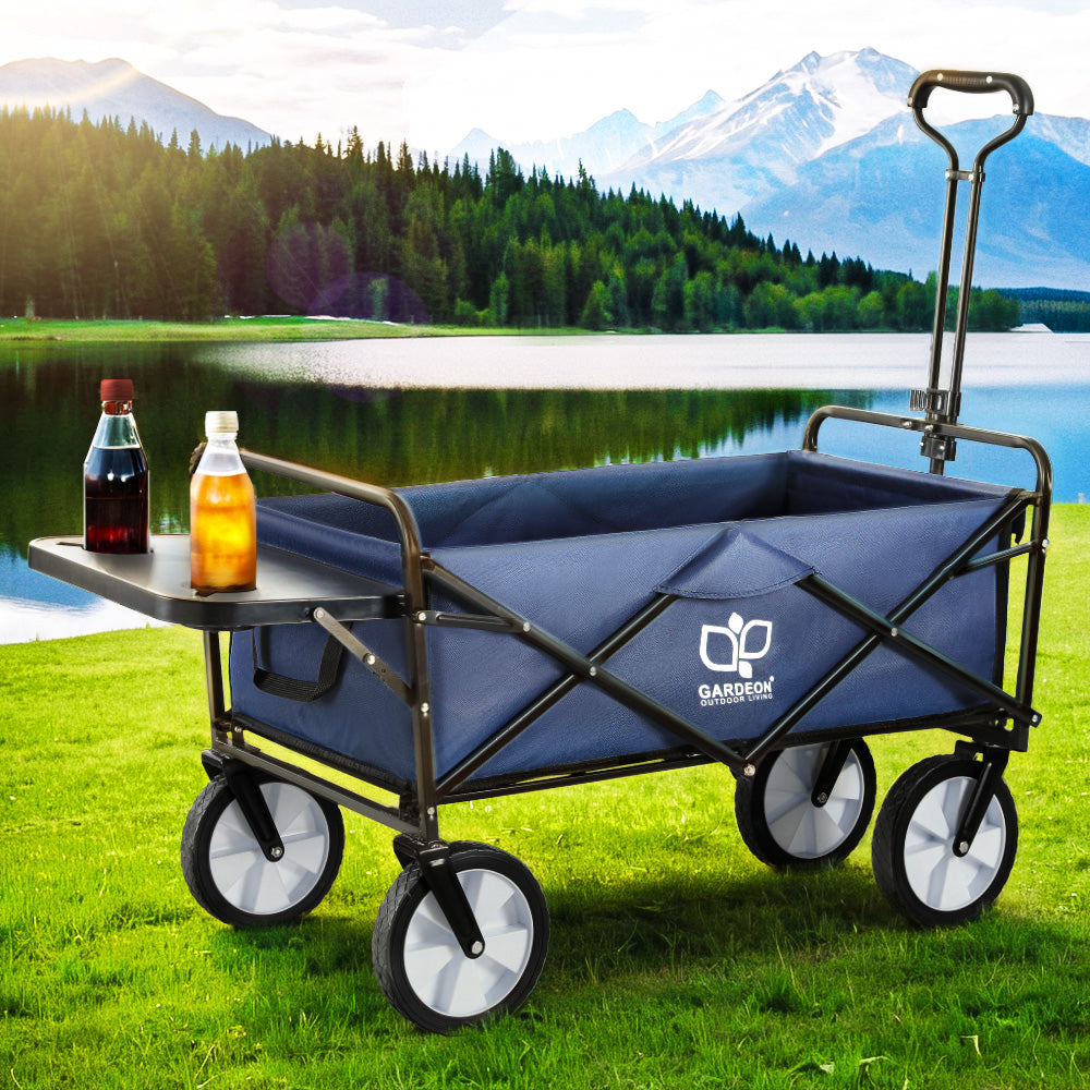 Gardeon Garden Cart with Cup Holders Blue-Home &amp; Garden &gt; Garden Tools-PEROZ Accessories