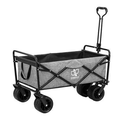 Gardeon Garden Cart with Cargo Net Grey-Furniture &gt; Outdoor &gt; Outdoor Storage Boxes-PEROZ Accessories