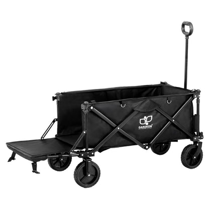 Gardeon Garden Cart with Opening Rear Black-Furniture &gt; Dining &gt; Kitchen &amp; Dining Trolleys-PEROZ Accessories