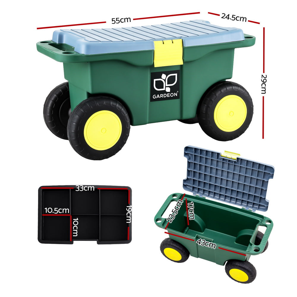 Gardeon Garen Tool Storage Cart 3-In-1 Green-Home &amp; Garden &gt; Storage-PEROZ Accessories
