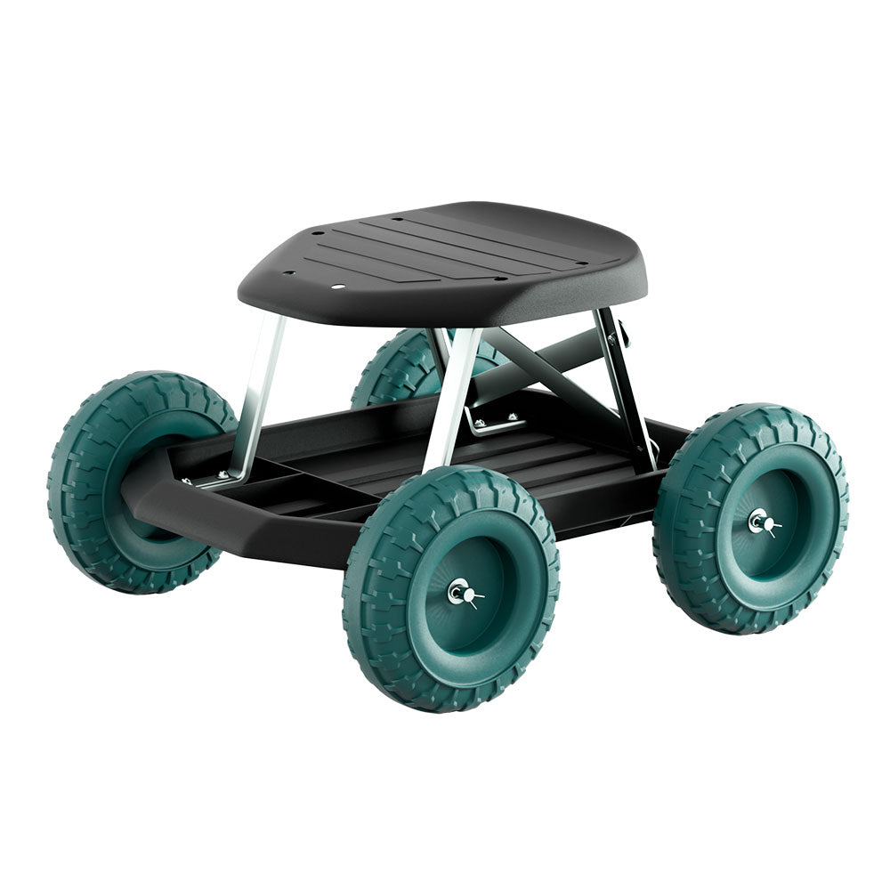 Gardeon Garden Cart Rolling Stool with Wheels Gardening Helper Seat Farm Yard-Garden Cart-PEROZ Accessories