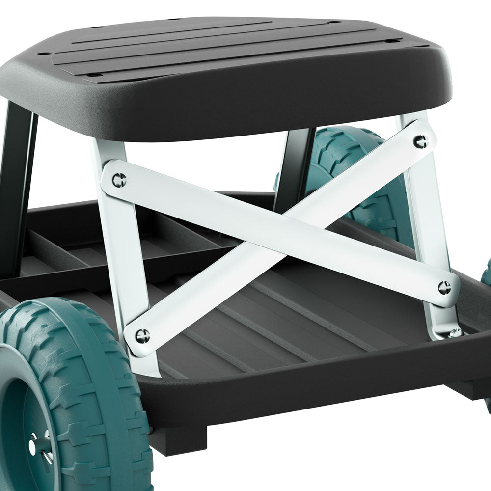 Gardeon Garden Cart Rolling Stool with Wheels Gardening Helper Seat Farm Yard-Garden Cart-PEROZ Accessories