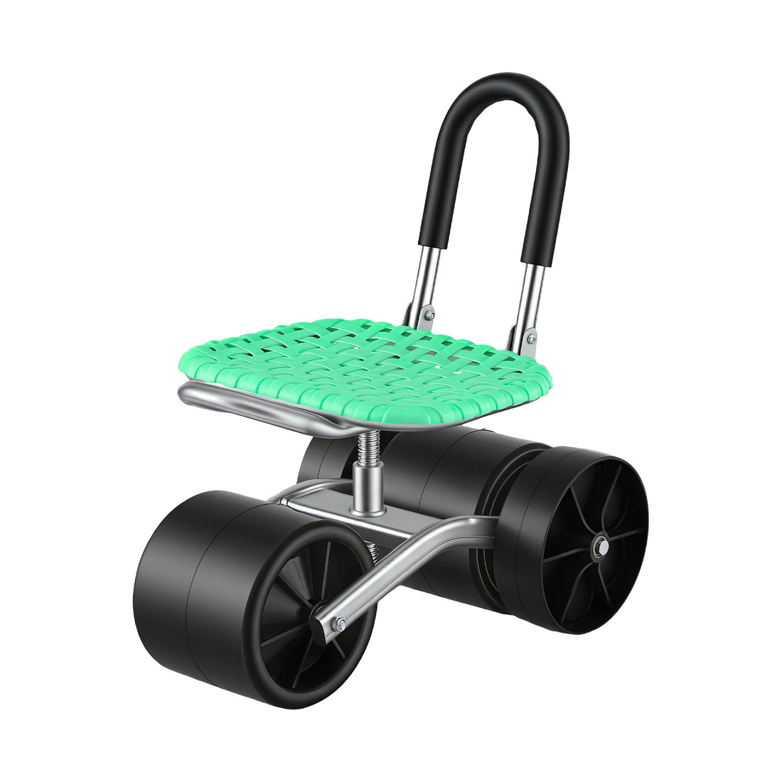 Gardeon Gardening Cart with 360° Swivel Seat | Rolling Work Seat with Adjustable Height &amp; All-Terrain Wheels | 130KG Capacity Heavy Duty Garden Scooter for Back Pain Relief &amp; Vehicle Detailing | Foldable Backrest &amp; Ventilated Seat, Green-Home &amp; Garden > Garden Tools > Gardening Tools-PEROZ Accessories
