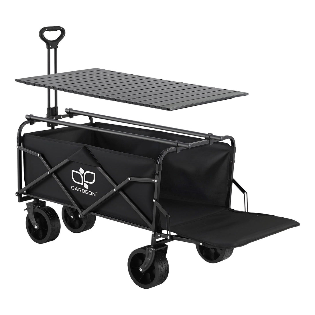 Gardeon Folding Camping Wagon Heavy Duty Utility Cart with Tailgate Table 150L-Home &amp; Garden > Garden Tools > Spreaders &amp; Wheelbarrows-PEROZ Accessories