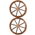 Gardeon Garden Decor Outdoor Ornament 2X Wooden Wagon Wheel-Outdoor Decorations-PEROZ Accessories