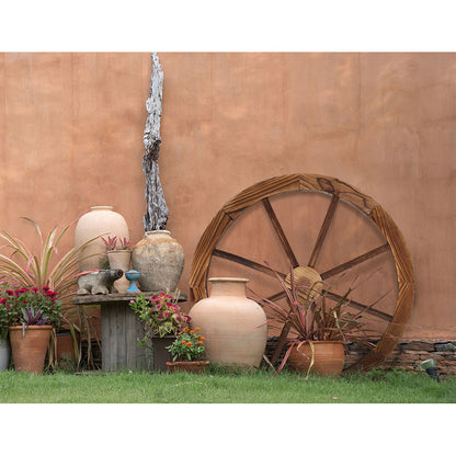 Gardeon Garden Decor Outdoor Ornament 2X Wooden Wagon Wheel-Outdoor Decorations-PEROZ Accessories