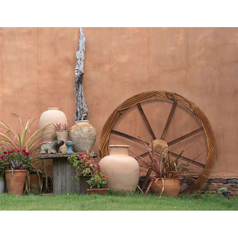 Gardeon Garden Decor Outdoor Ornament Wooden Wagon Wheel-Outdoor Decorations-PEROZ Accessories