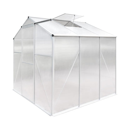 Livsip Greenhouse Aluminium Green House Shed Polycarbonate Walk in 1.9x1.9M-Greenhouse-PEROZ Accessories