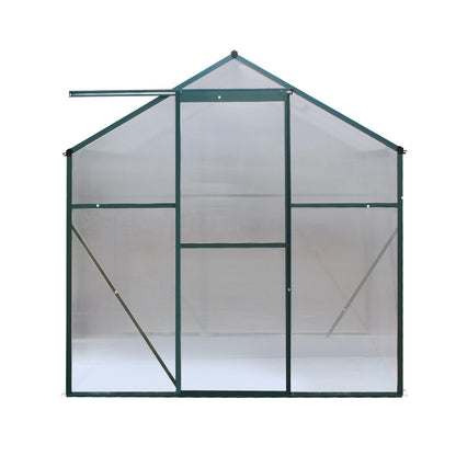 Green Fingers Greenhouse 2.52x1.9x1.83M Aluminium Polycarbonate Green House Garden Shed-Home &amp; Garden &gt; Green Houses-PEROZ Accessories
