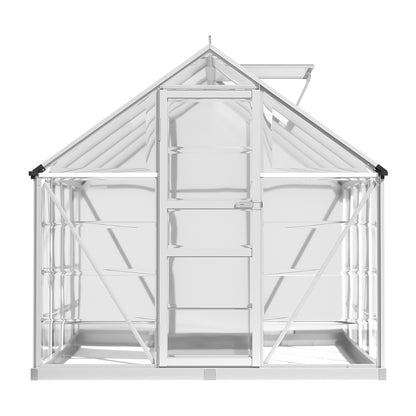 Green Fingers Greenhouse 2.48x1.89x2M Aluminium Polycarbonate Green House Garden Shed-Home &amp; Garden &gt; Green Houses-PEROZ Accessories