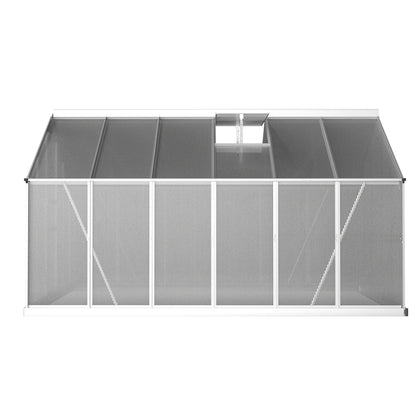 Green Fingers Greenhouse 3.6x2.5x1.95M Aluminium Polycarbonate Green House Garden Shed-Home &amp; Garden &gt; Green Houses-PEROZ Accessories