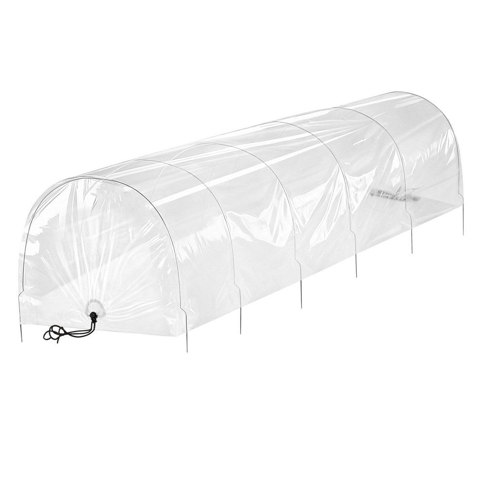 Green Fingers Mini Greenhouse 300x45x30cm Tunnel Clear PVC Steel Frame Portable-Home &amp; Garden &gt; Greenhouses &gt; Greenhouses &amp; Accessories-PEROZ Accessories
