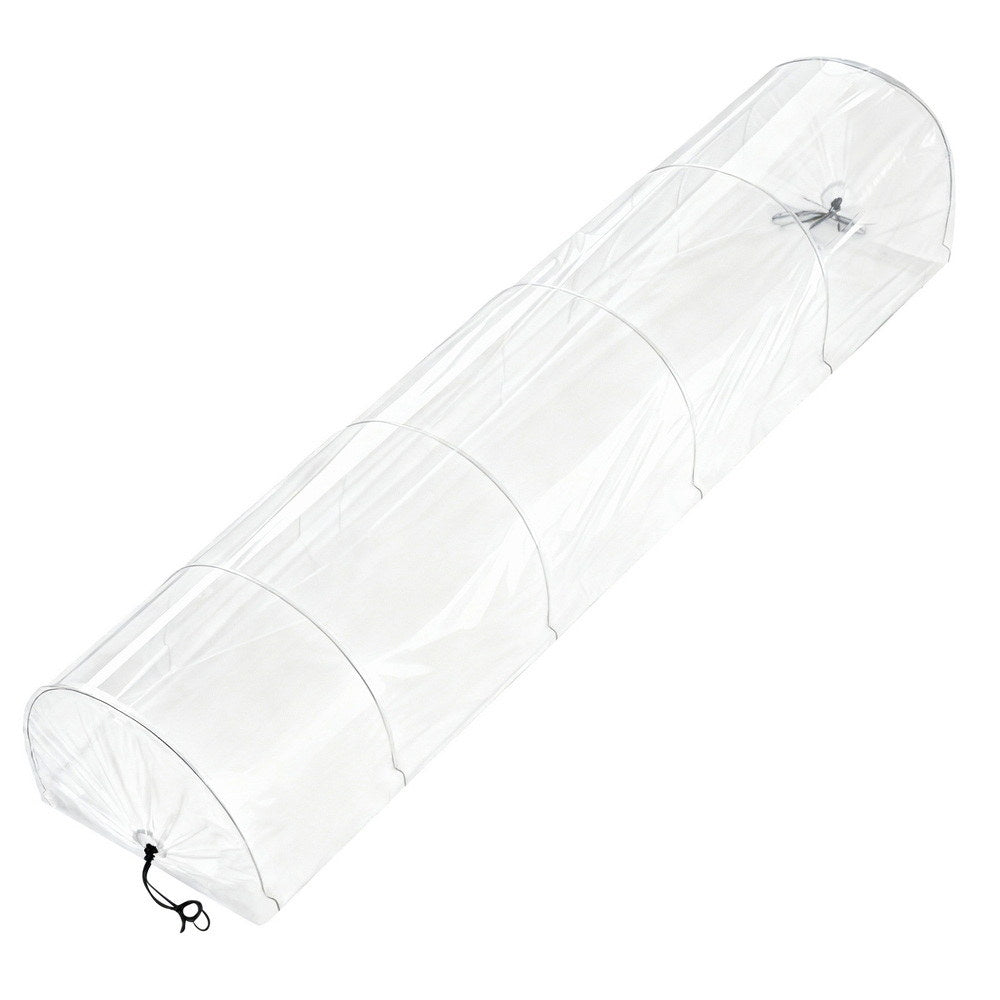 Green Fingers Mini Greenhouse 300x45x30cm Tunnel Clear PVC Steel Frame Portable-Home &amp; Garden &gt; Greenhouses &gt; Greenhouses &amp; Accessories-PEROZ Accessories