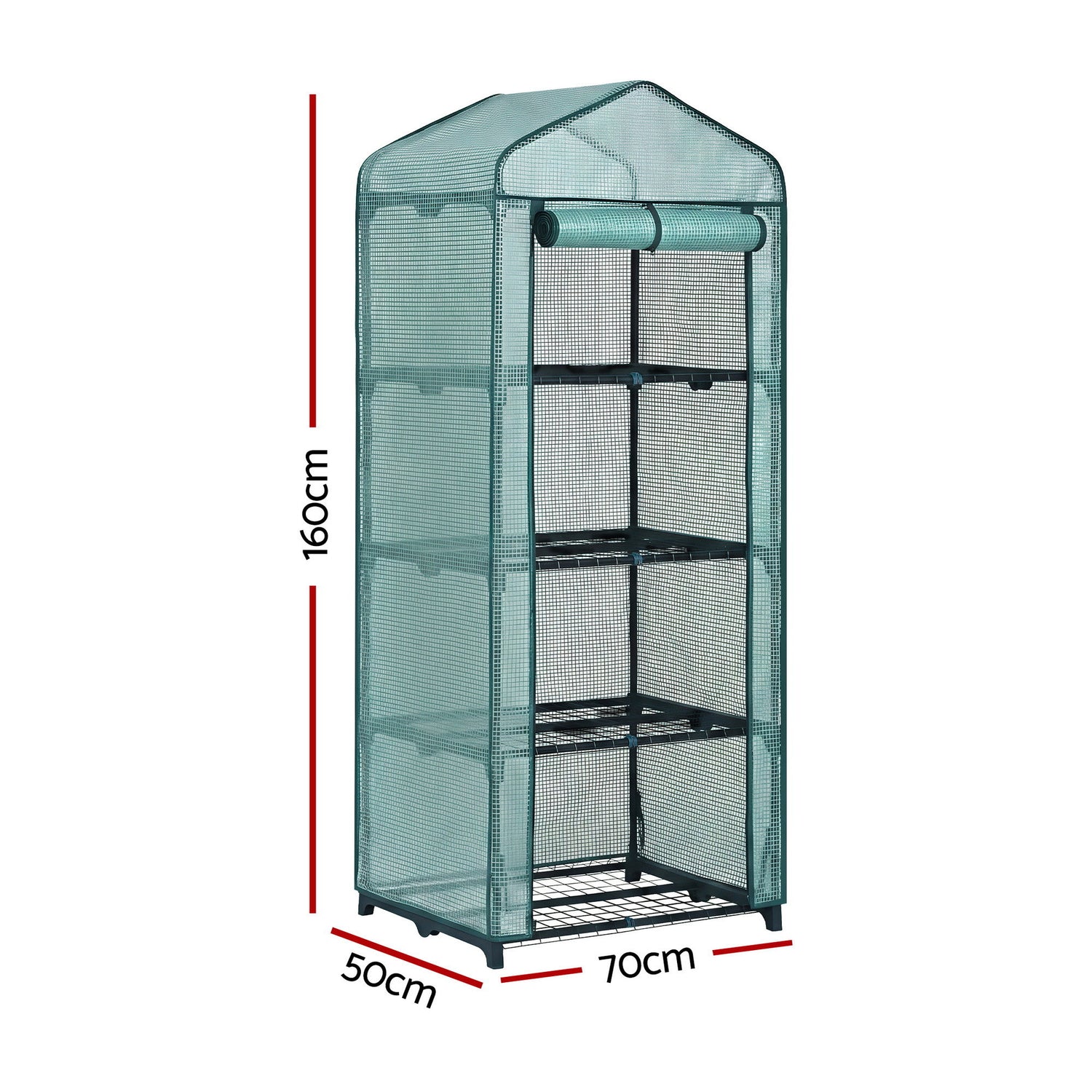 Green Fingers Greenhouse 4 Tiers Mini Green House Garden Bed 1.6x0.7x0.5M-Home &amp; Garden > Greenhouses > Greenhouses &amp; Accessories-PEROZ Accessories