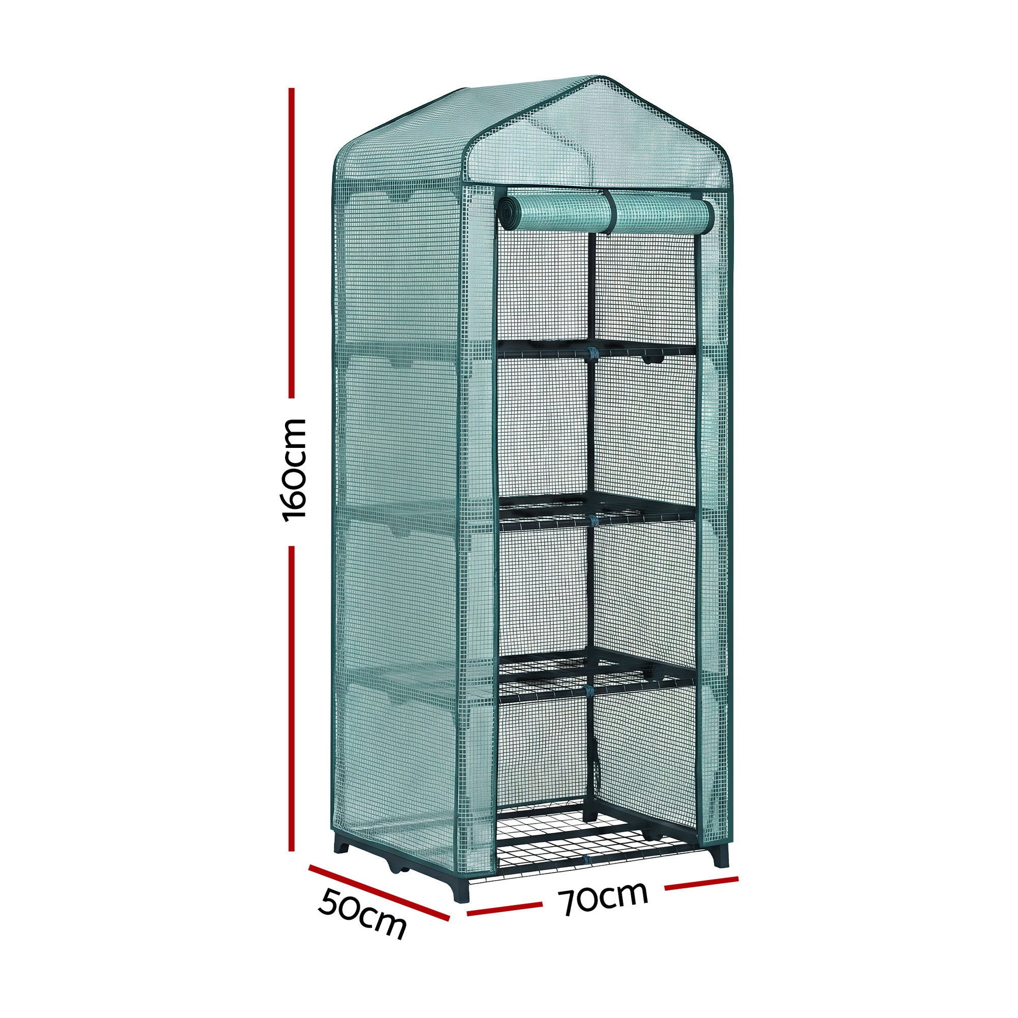 Green Fingers Greenhouse 4 Tiers Mini Green House Garden Bed 1.6x0.7x0.5M-Home &amp; Garden > Greenhouses > Greenhouses &amp; Accessories-PEROZ Accessories